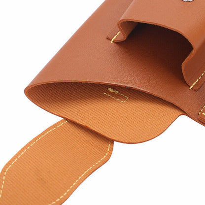Men's Retro PU Leather Waist Bag Outdoor Belt Hanging Mobile Phone Key Bag Case