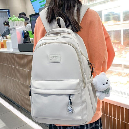 Women Pink Student Backpack Girl Travel School Bag Lady Book College Bag