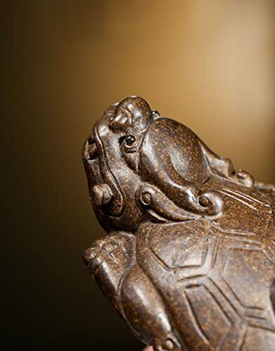Chinese Yixing Dragon Turtle Tea Decoration Auspiciousness Lucky Well Fengshui