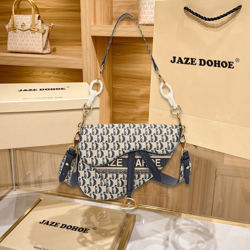 Fashion Small Messenger Bag Shoulder Purse Bucket Genuine Leather Polyester 1 PC