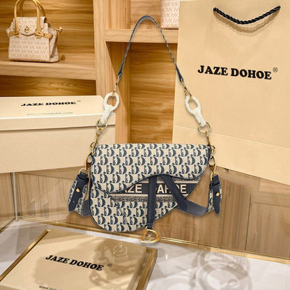 Fashion Small Messenger Bag Shoulder Purse Bucket Genuine Leather Polyester 1 PC
