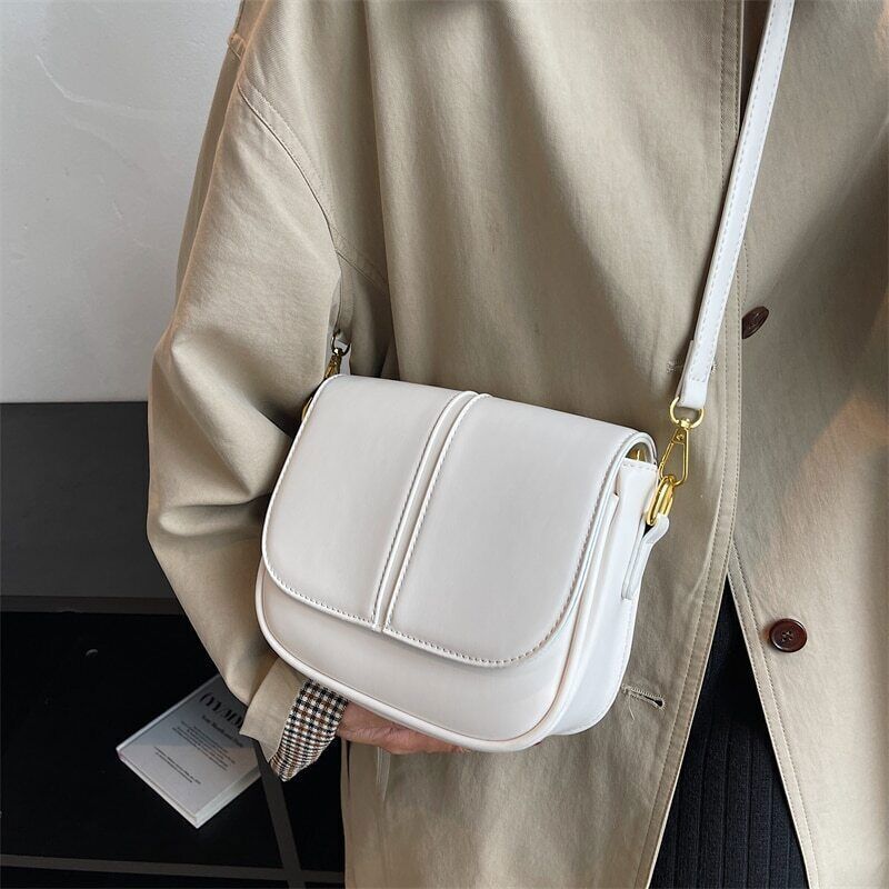 Saddle Crossbody Bags Women Winter Handbags Leather Shoulder Bag