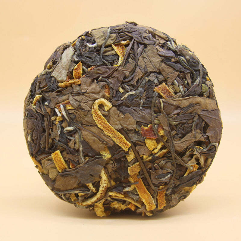 200g Tangerine Peel White Tea Cake Authentic Shoumei Dried Tangerine White Tea