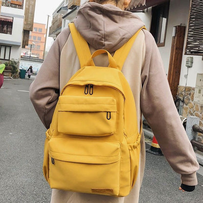 Waterproof Nylon Backpack Multi Pocket Travel School Bags Nylon Polyester Zipper