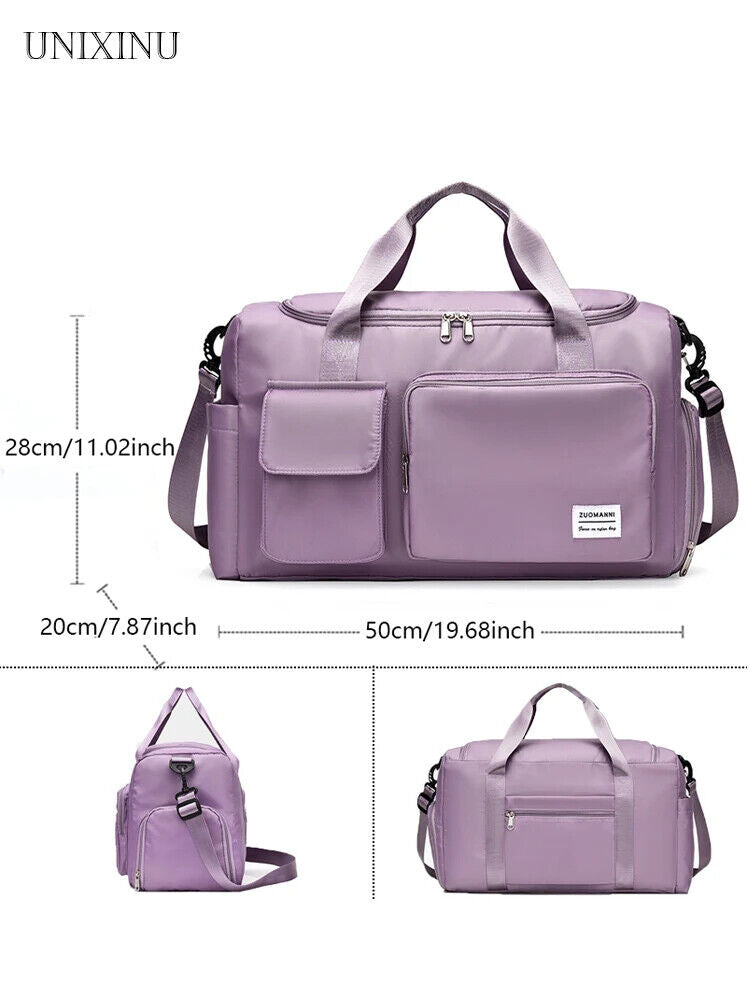 Carry On Travel Bag Weekender Overnight Bags Shoe Compartment Sports Bags Women