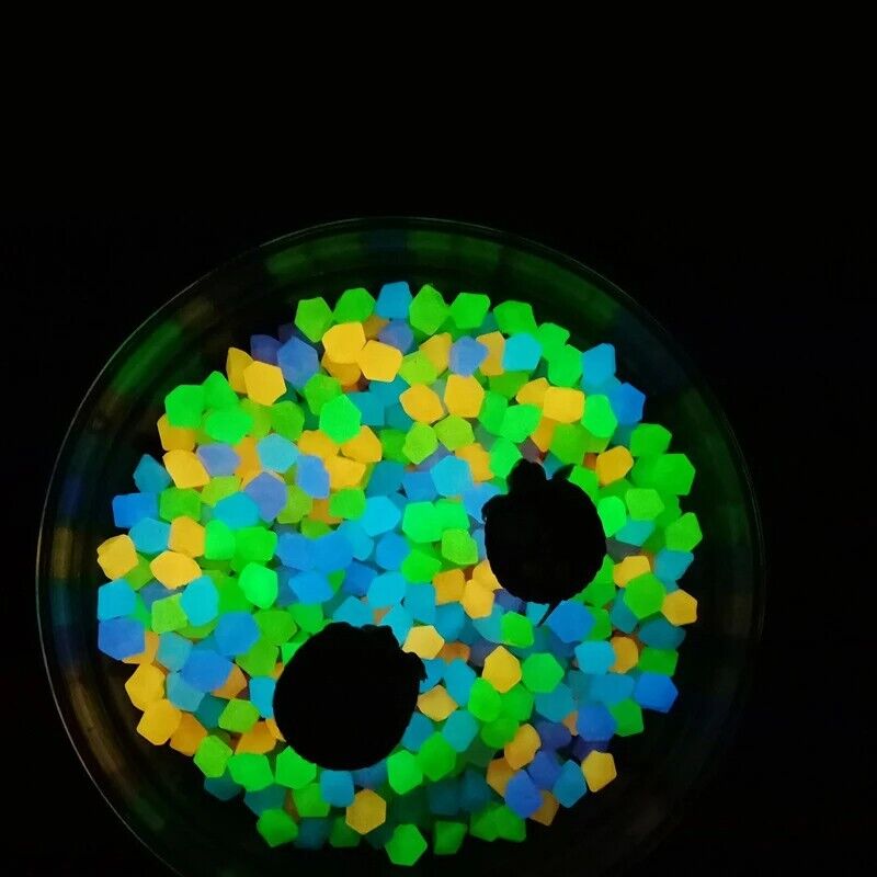 Luminous Stones 100Pcs Home Garden Aquarium Landscaping Glow in the Dark Pebbles