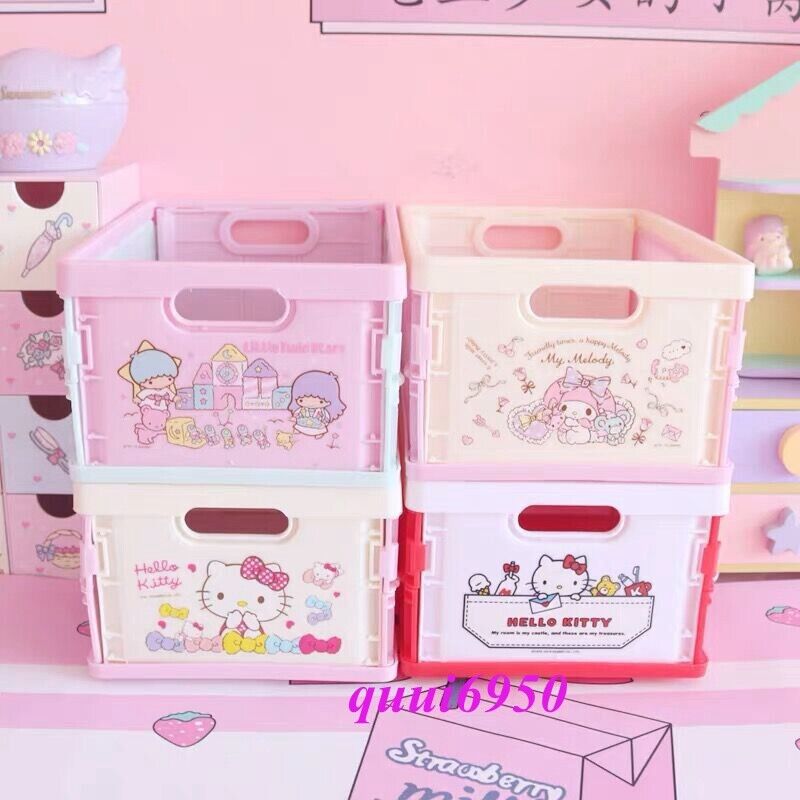 Kuromi Cinnamoroll Hello Kitty My Melody Foldable Storage Box Cube Organizer