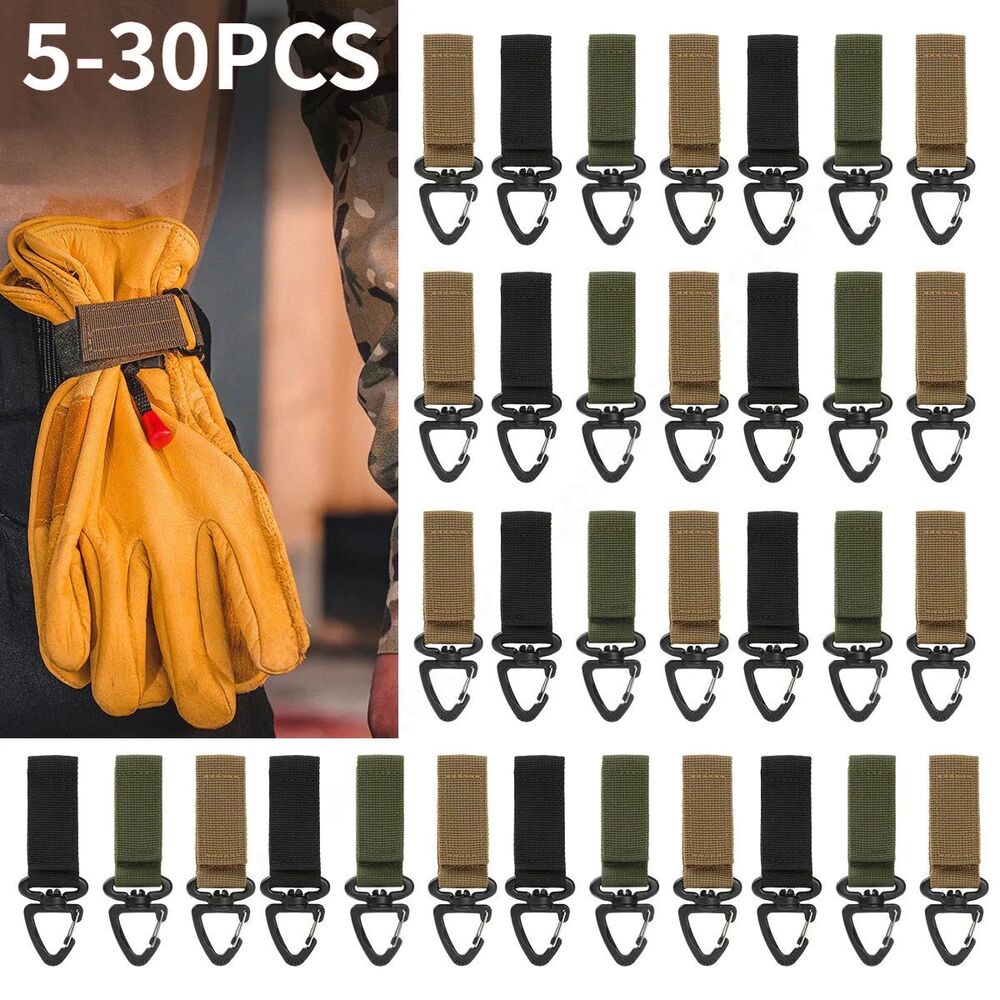 Outdoor Tactical Gloves Hooks Triangle Backpack Hanging Buckle Nylon Keychain