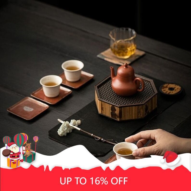 Square Ceramic Tea Coasters|Coffee Coasters|Tea Ceremony Accessories
