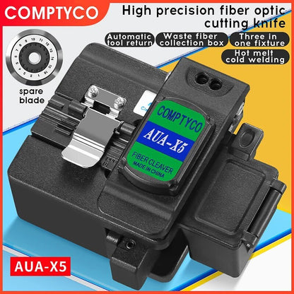 AUA-X5 Optical Fiber Cleaver FTTH Cold Hot Melt Connection Cable Cutting Tools