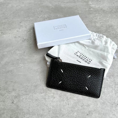 Head Layer Cowhide Card Bag Wallet Men's Women's Black Money Clip Money Bag