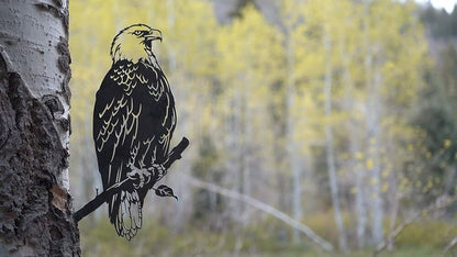 Bald Eagle Decoration | Garden Art | Backyard Art | Tree Art | Silhouette Art