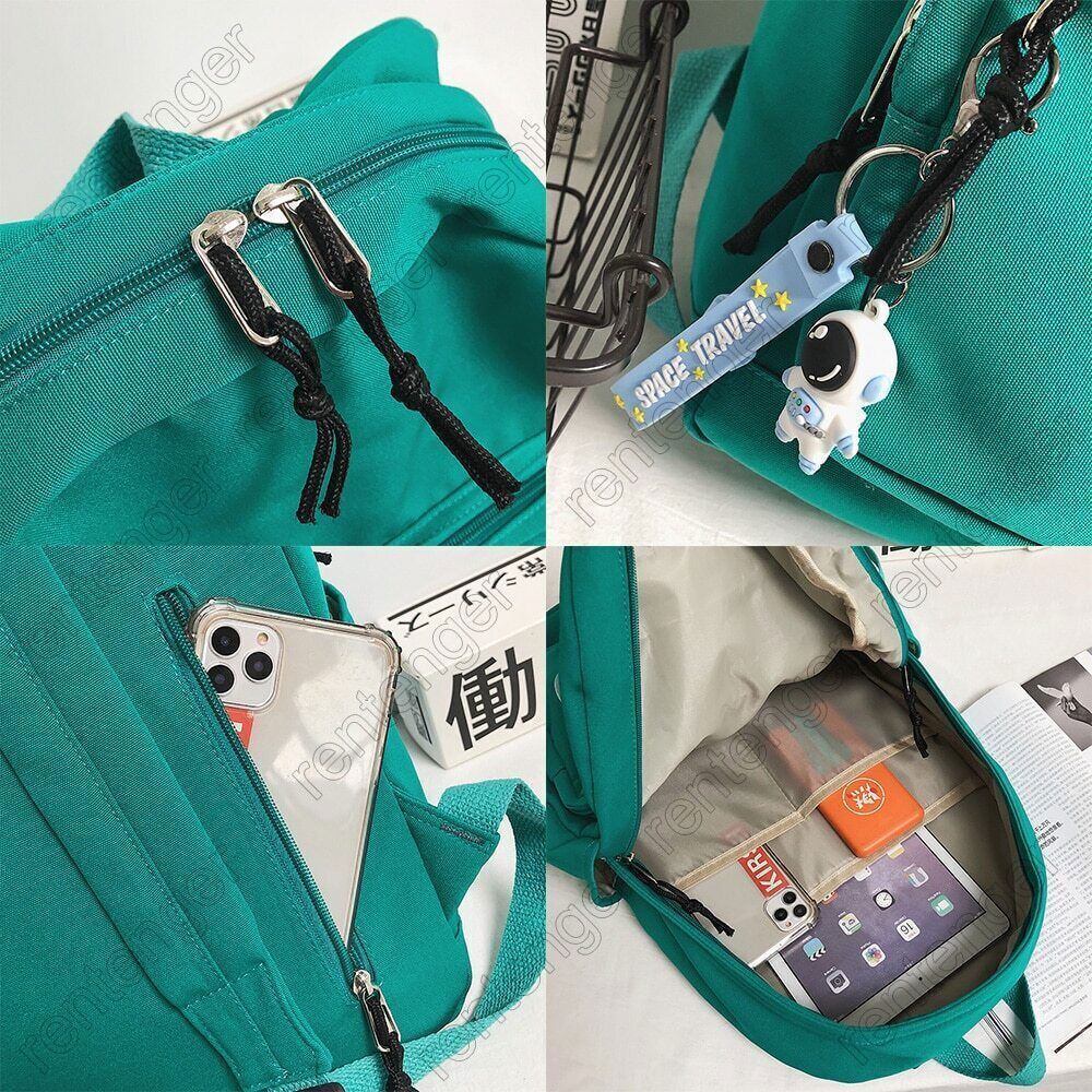 School Bag Women Backpack Travel Lady Laptop Backpack Green Female Bag