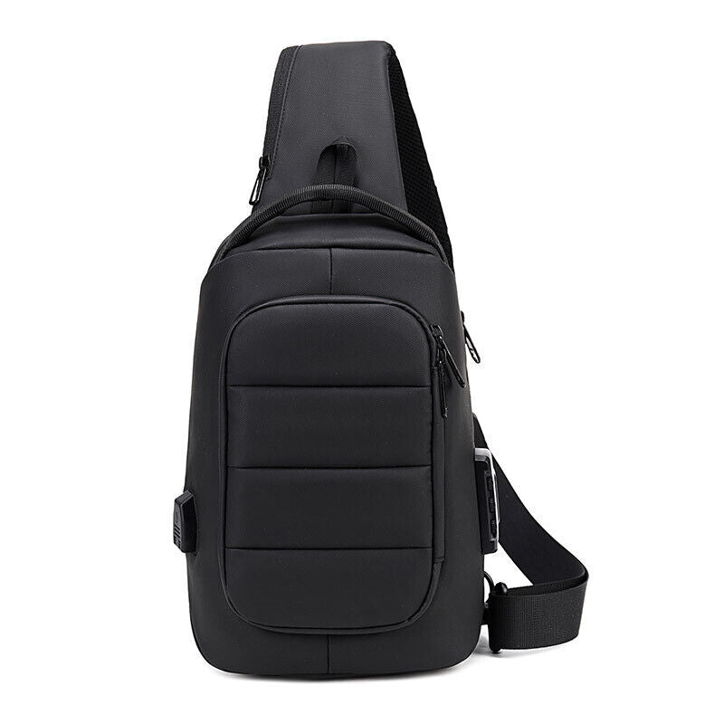 Sling Backpack Oxford cloth Waterproof&Anti-theft Crossbody Shoulder Bag USBPort