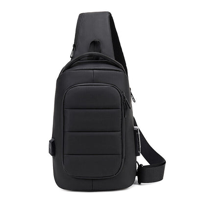 Sling Backpack Oxford cloth Waterproof&Anti-theft Crossbody Shoulder Bag USBPort