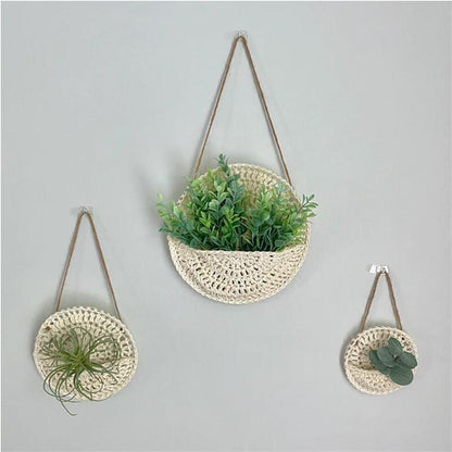 Air Plant Holder Cotton Hand Weaving Multicolor Macrame Bohemian Planter 10-15cm