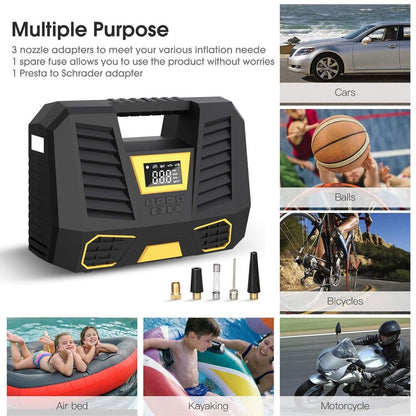 New Electric Car Tire Inflator Pump 150PSI Portable Car Air Compressor 12V Best!