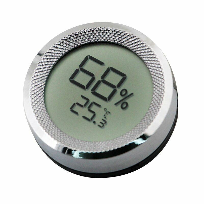 Cigar Humidor Hygrometer Gauge Thermometer Digital Humidity Meter Metal 44x14mm