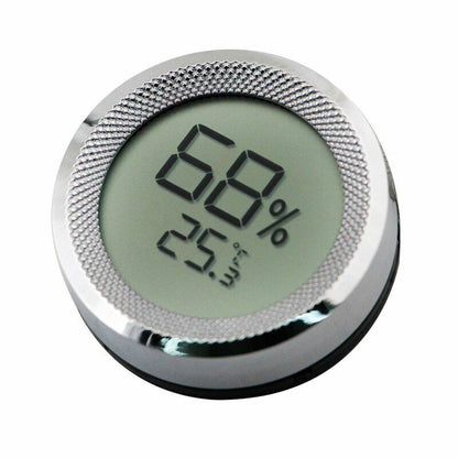 Cigar Humidor Hygrometer Gauge Thermometer Digital Humidity Meter Metal 44x14mm