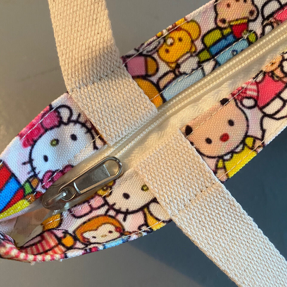 Cute Women Girl's Hello Kitty Handbag Tote Canvas Should Shopping Storage Bag