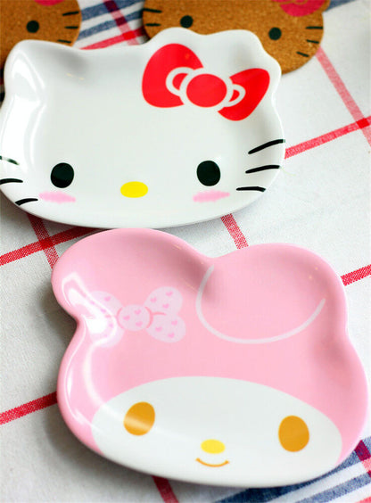 Cute My Melody Hello Kitty Fruit Dishes Kids Snack Dessert Cake Small Tableware