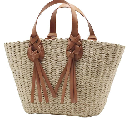 Straw Handbag Hand-woven Women's Holiday Bag Shoulder Bag