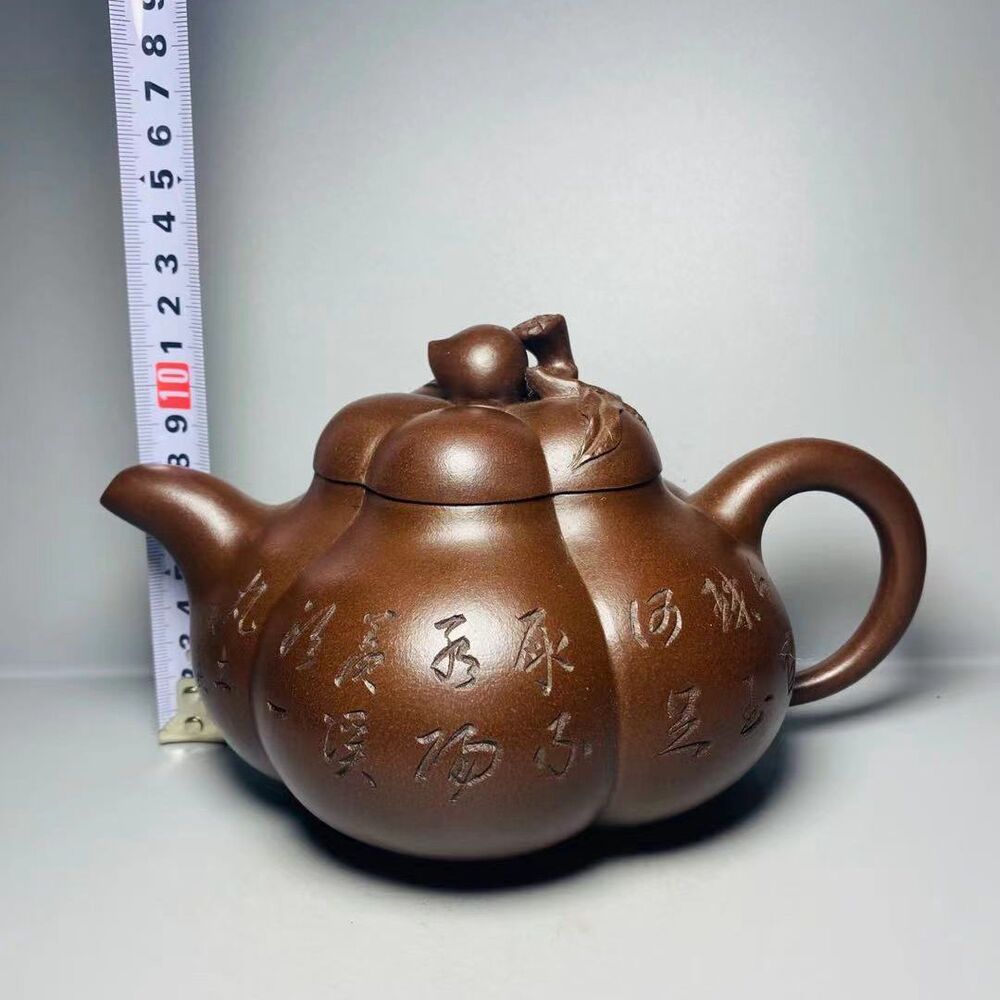 Vintage Chinese Yixing Purple Clay Teapot Zisha Ceremony Ceramic Peach Teaware