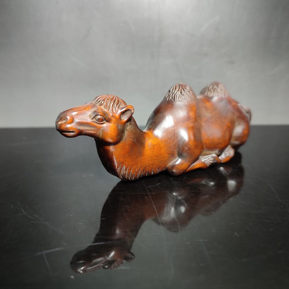 Wooden Ornament camel statue Wonderful carving sculpture home decor desert gift