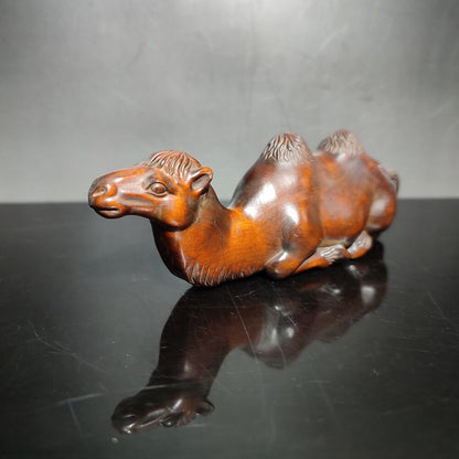 Wooden Ornament camel statue Wonderful carving sculpture home decor desert gift