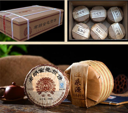 Brown Jinmao Gong Cake Yunnan Puerh Tea Ripe Pu-erh Tea Organic Pu'er Black Tea