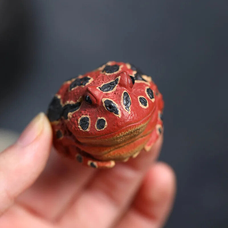 Toad Yixing Zisha Tea Pet Frog Tea Play Figurine Tea Ceremony Tea Statue Chinese