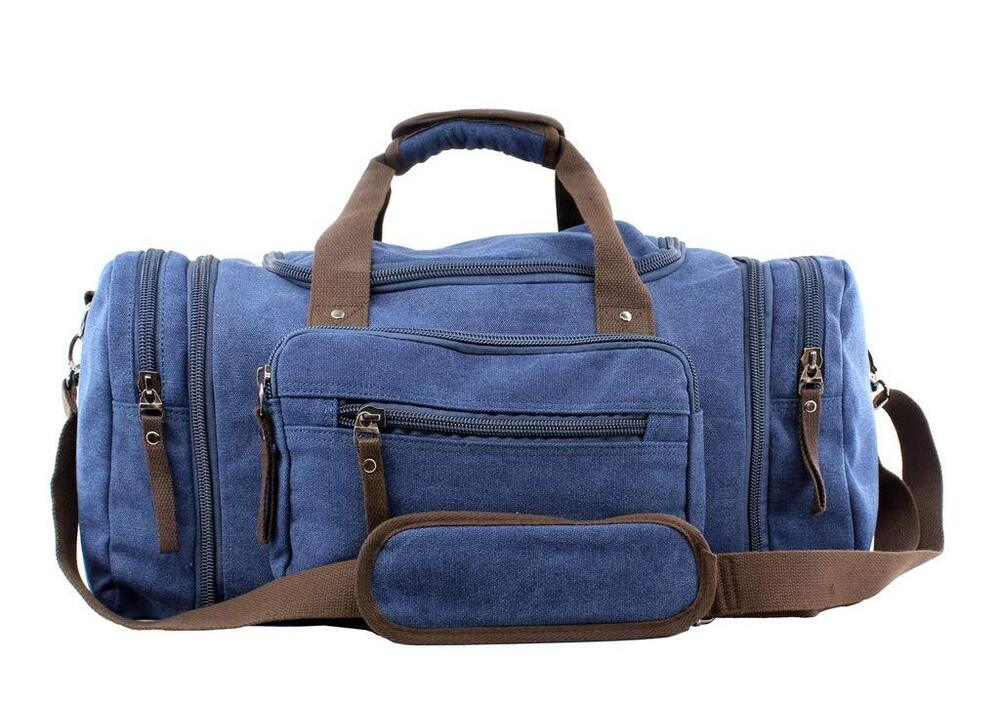 Jiao Miao Overnight Handbag Shoulder Canvas Travel One Size (Hardcode), Blue