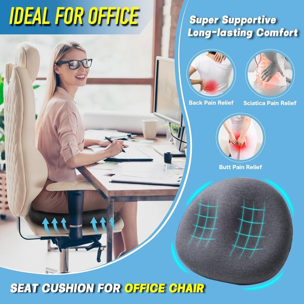 Floor Pillow Cushion Comfortable Meditation Yoga Ergonomic Memory Foam Seat Gift