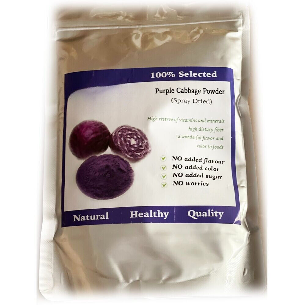 HELLOYOUNG Pure A Grade Purple Cabbage Powder 250G - 100% Pure, Purple