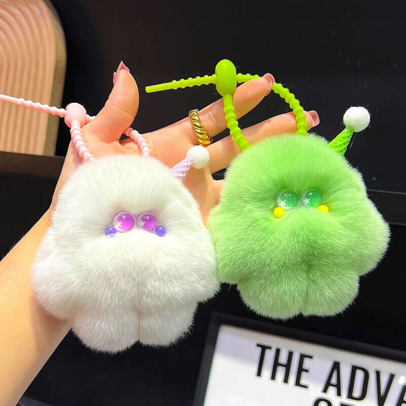 Cute Imitation otter Rabbit Hair Pendant Car Key Chain Bag Accessries Gifts
