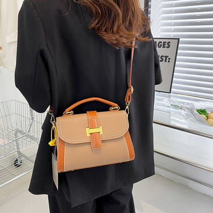 Synthetic Leather Bag Handbag Shoulder Purse Messenger Pouch Linen Shell Shape