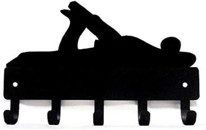 Carpenter Plane Metal Key Rack - 6 Inch Wide/9 Inch Wide Metal Wall Art