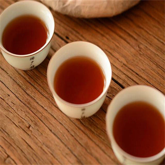 Chinese Tea Early Spring Pu'er Ripe Tea Menghai Qi Zi Pu-erh Black Tea Cake 357g