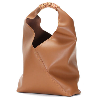 100% Genuine Leather Women's Designer Tote Underarm Bag Handbag Bucket Woven Bag