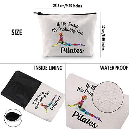 G2TUP Pilates Lover Gift If It's Easy Probably Not White Bag