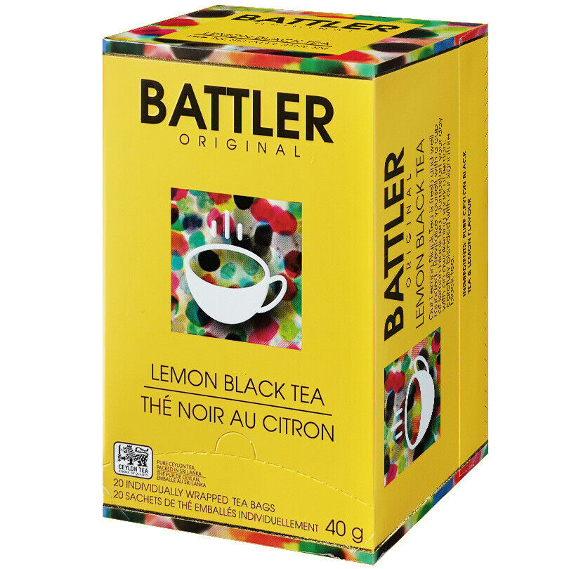 BATTLER Sri Lanka Ceylon Black Tea, Green Tea, Fruit Tea Multi-Flavor 20Pc/ Box