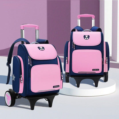 Student School Bag Backpack Bag School Backpack Wheeled Bag Trolley Wheels