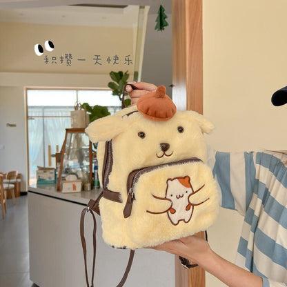 Plush Toy Bag Cartoon Doll Kuromi Hellokitty Doll Backpack