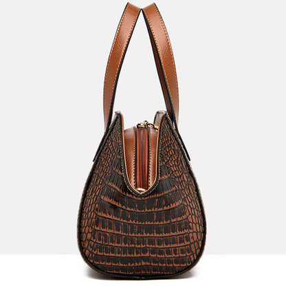 Women's Leather Crocodile Handbags Satchel Tote Sling Shoulder Bag Crossbody Bag
