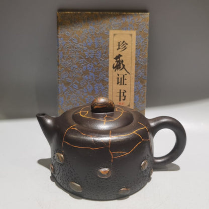 Vintage Chinese Yixing Purple Clay Teapot Zisha Pure Handmade Household Teaware