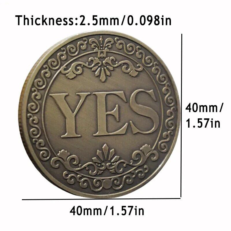 Yes Or No Decision Coin Metal Gift Art Souvenirs Commemorative Collection 40x3mm