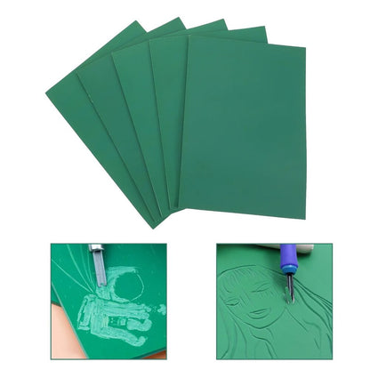 Carving Block Rubber Sheet Printmaking Stamp Kit Printing Board Plate 21.5x15xcm