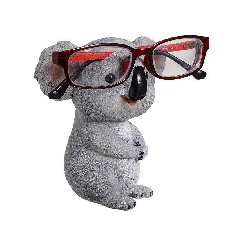 Cute Koala Figurines Glasses Holder Resin Statue Eyeglasses Pen Display Stand