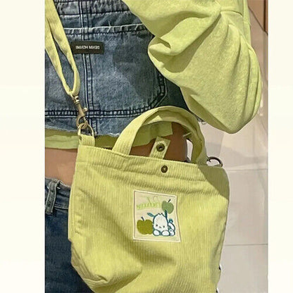 Pochacco Autumn Winter Plush Bag Anime Large Capacity Handbag Tote Girls Gifts