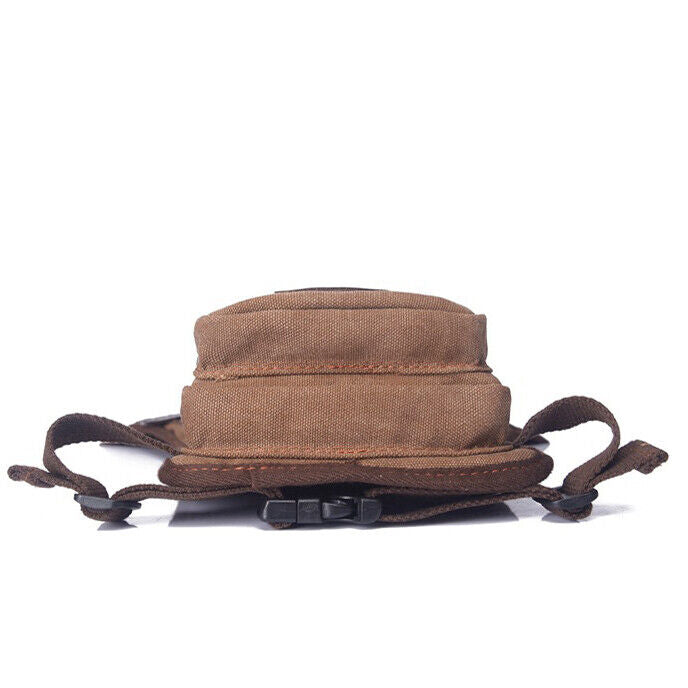 Men's Outdoor Vintage Canvas Drop Leg Bag Tactical Thigh Waist Fanny Pack
